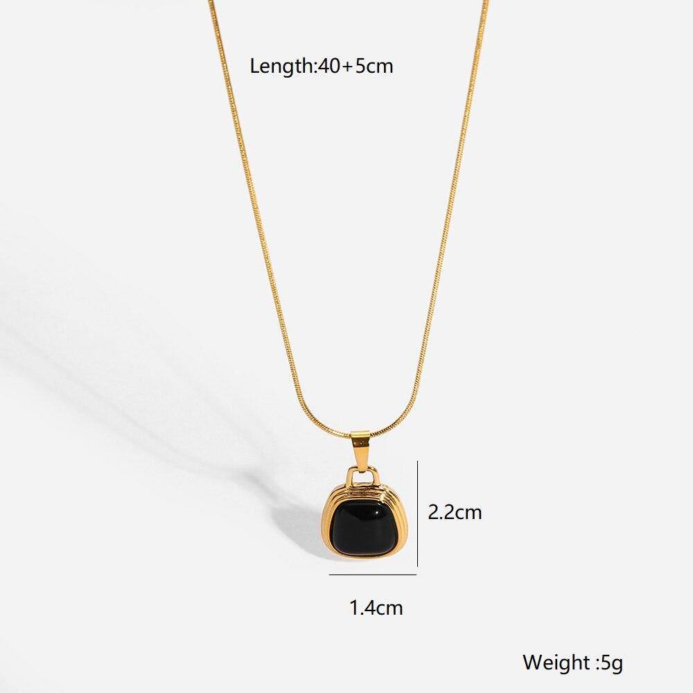 Black Zircon Luxury Pendant Necklace
