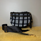 Roni - Nylon Crossbody - Black & White Plaid - PREORDER
