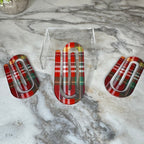 Jumbo Paperclip - Red & Green Plaid