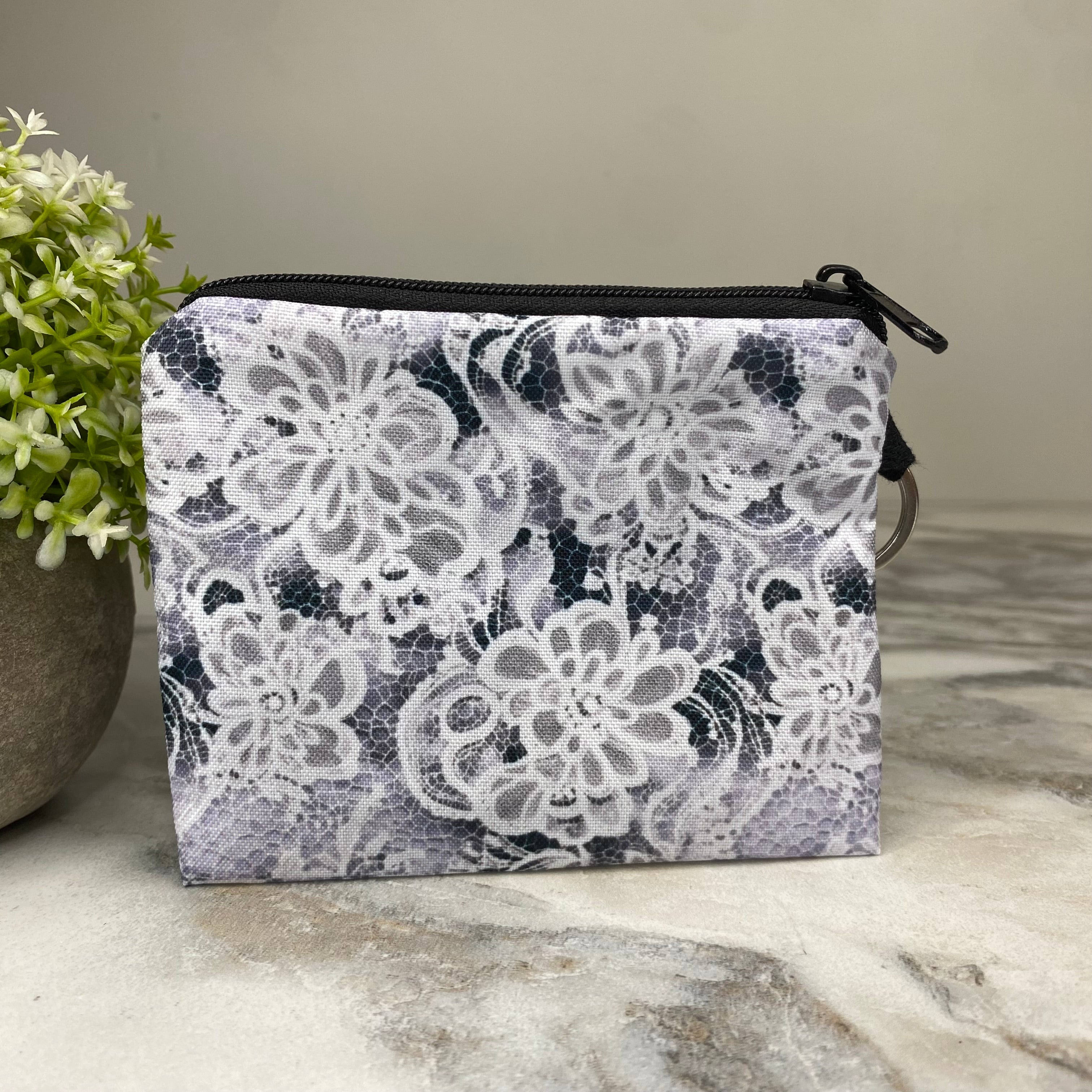 Mini Pouch - Lace Black Grey