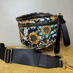 Roni - Nylon Crossbody - Turquoise Sunflower