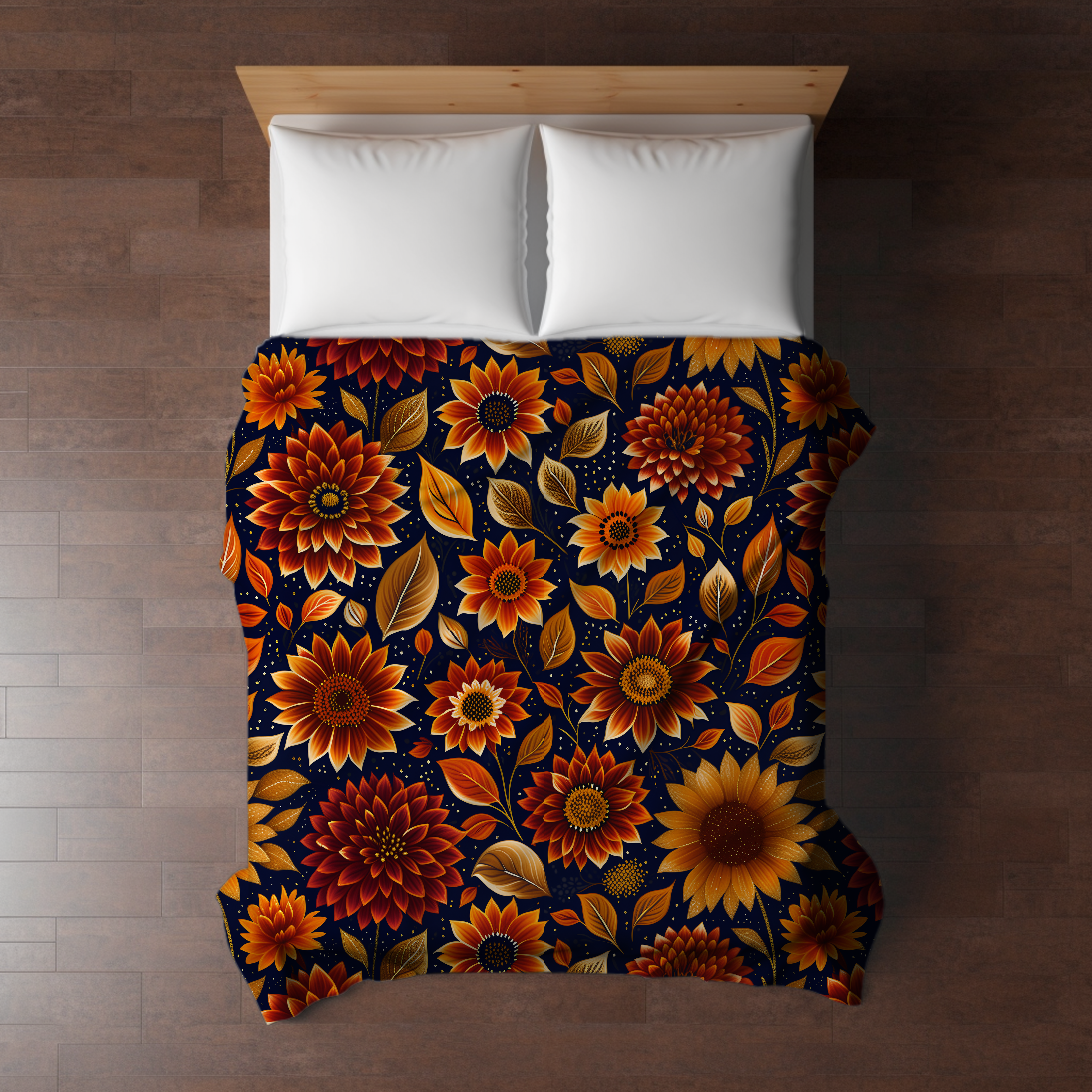 Blanket - Halloween - Moody Crimson Floral - PREORDER