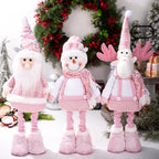 Telescopic Standing Christmas Decor - Pink & White - PREORDER 10/3-10/6