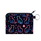 Mini Pouch - Halloween Fall - Neon Cat Outline
