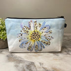 Pouch - Daisy Floral Animal Print Blue