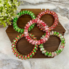 Spiral Coil Hair Tie - Christmas Mix