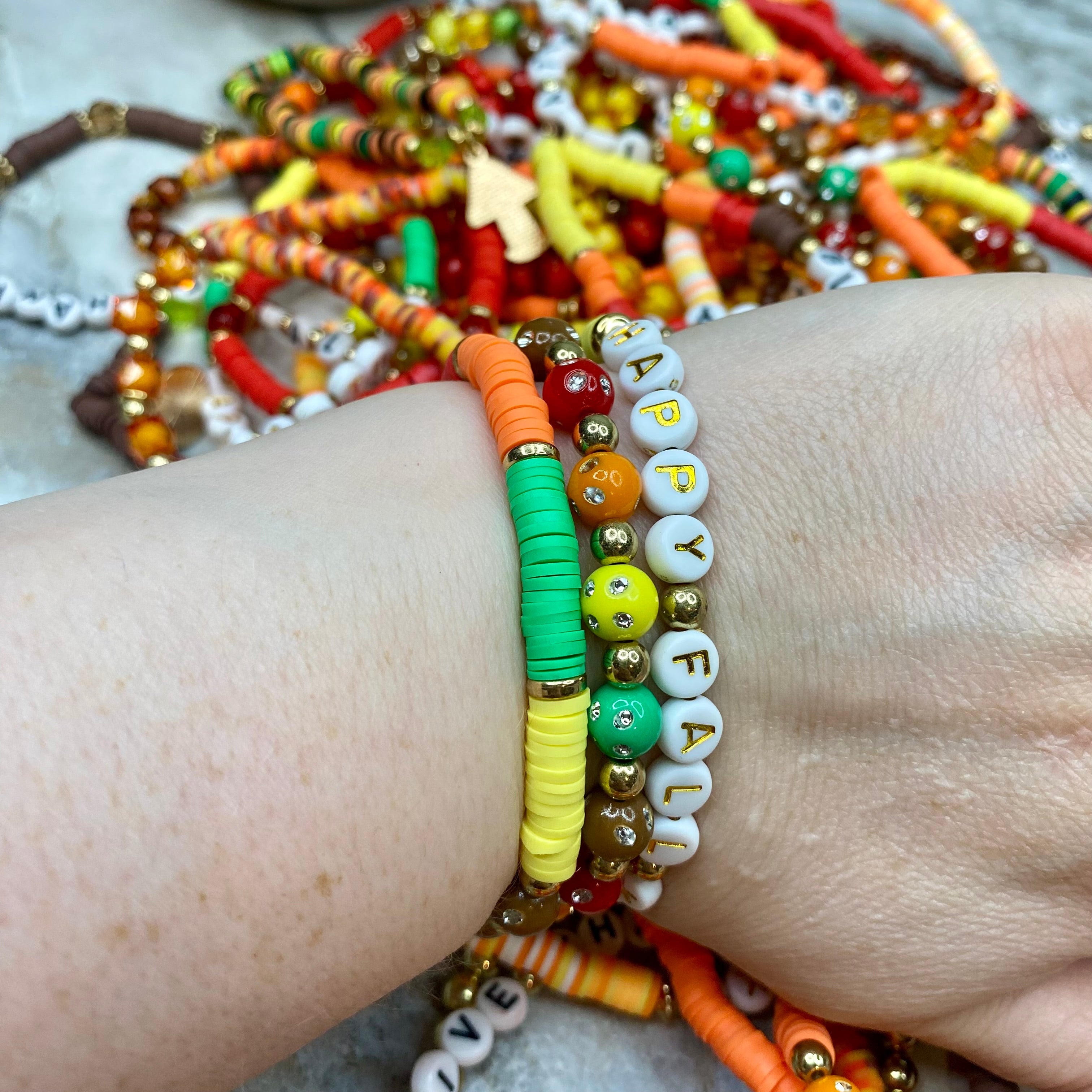 Bracelet - Fall Clay & Beads