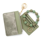 Denim Suede Bracelet Keychain & Card Holder Wallet - PREORDER