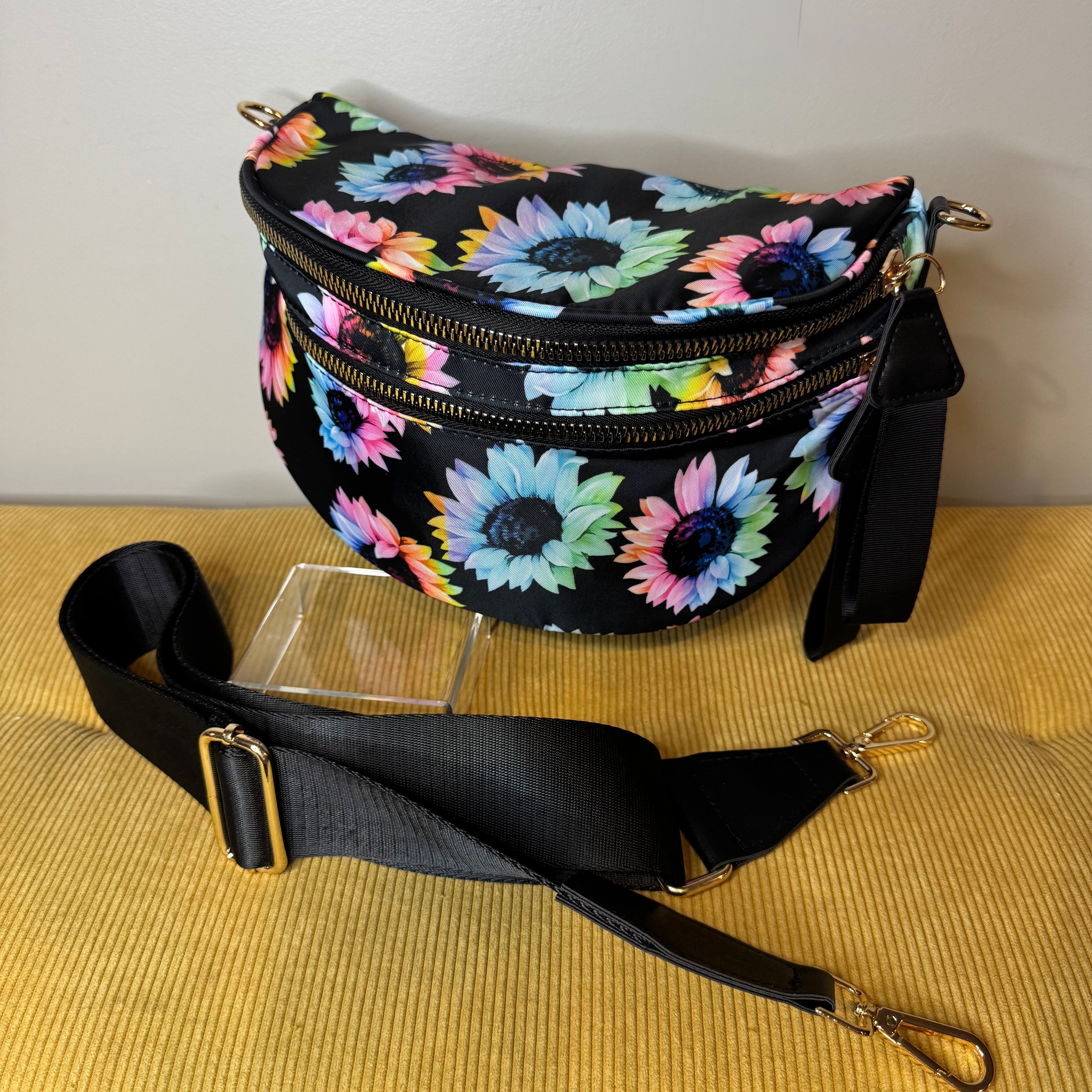 Roni - Nylon Crossbody - Rainbow Sunflower