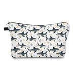 Pouch - Blue Shark on White