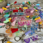 Keychains - Clear Acrylic Positivity Mix