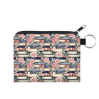 Mini Pouch - Books All Over Navy Floral