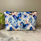 Pouch - Butterfly Blue Leaves