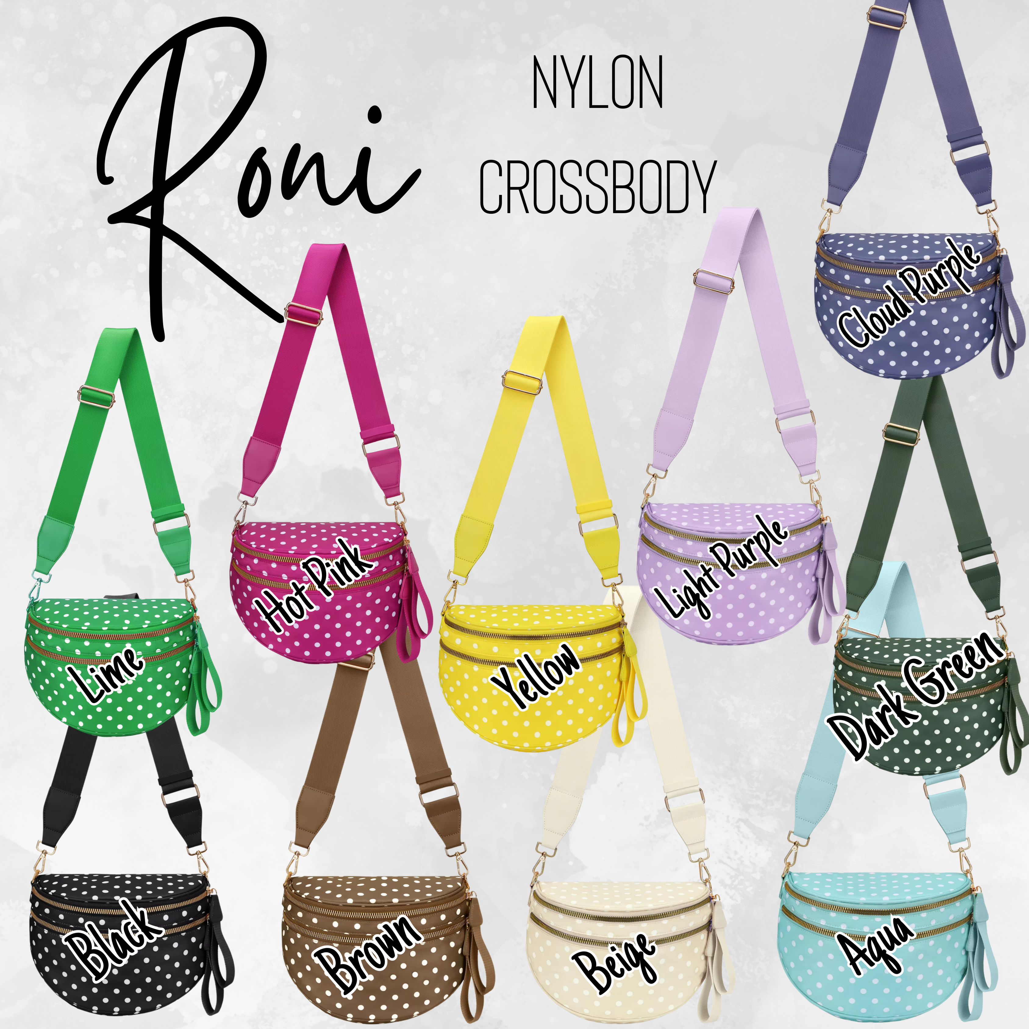 Roni - Polka Dot - Nylon Crossbody