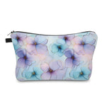 Pouch - Floral Watercolor Outline Purple Blue