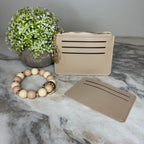 Denim Suede Bracelet Keychain & Card Holder Wallet - PREORDER