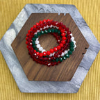 Bracelet Pack - Red + Green Bead
