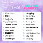 Custom Blanket - PREORDER - Closes 10/3