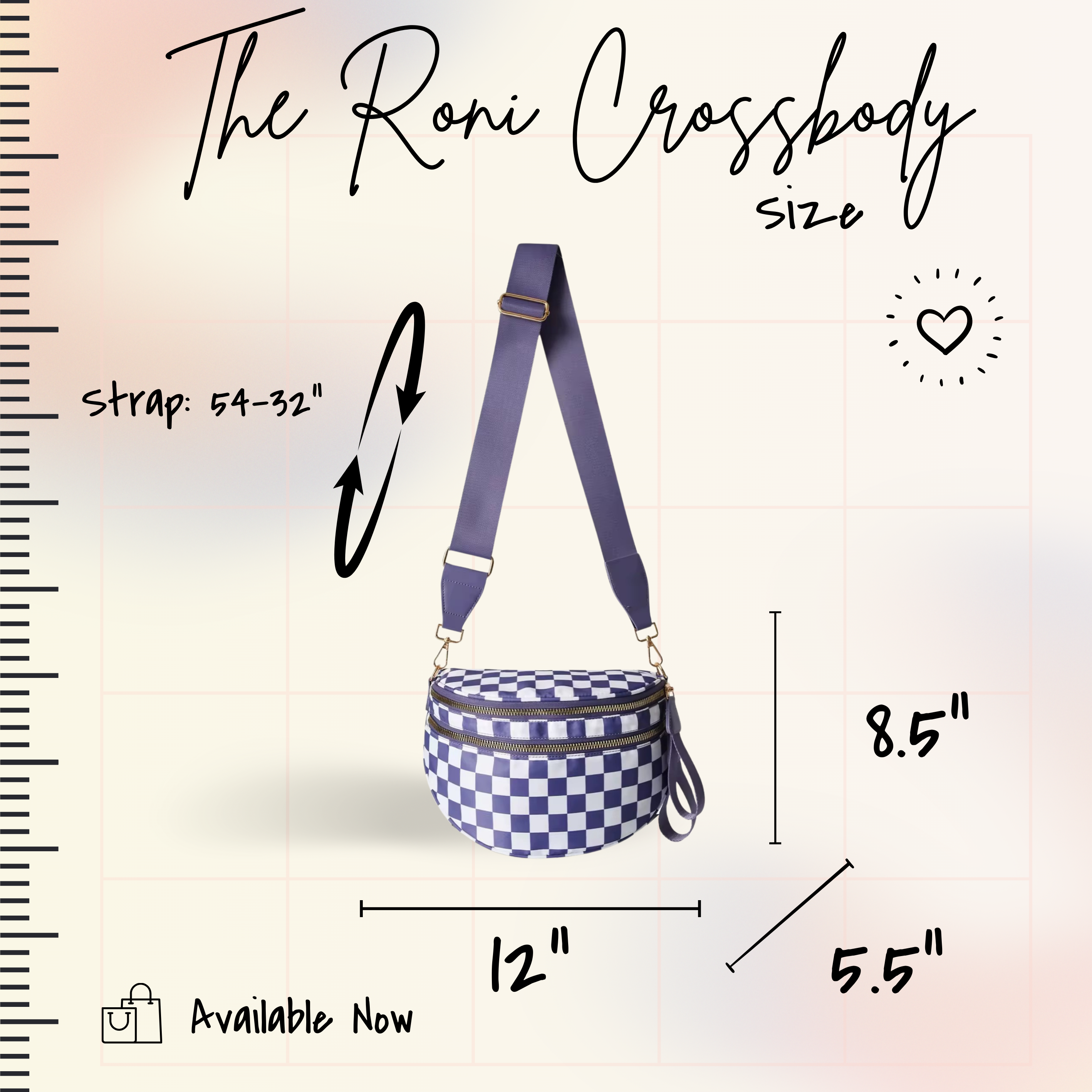 Roni - Checkered - Nylon Crossbody - Lime