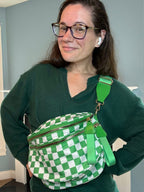 Roni - Checkered - Nylon Crossbody - Lime