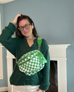 Roni - Checkered - Nylon Crossbody - Lime
