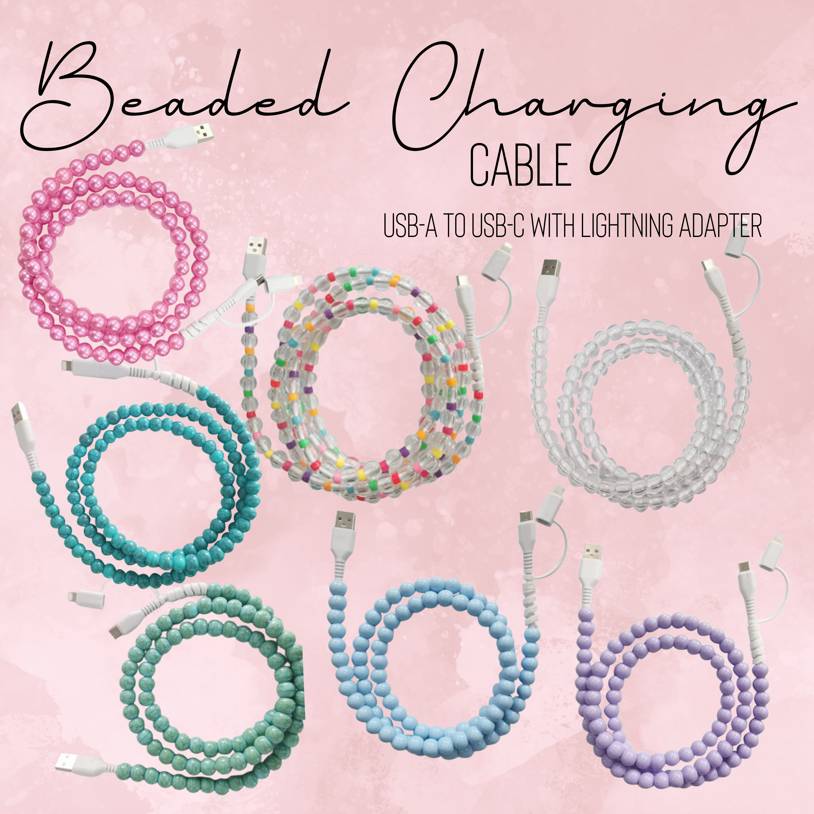 Charging Cord - Beaded #2 - PREORDER