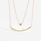 Stainless Steel Zircon Stone Smile Pendant Necklaces