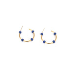 Willow Moon Retro Hand Enamel C-Shaped Hoop Earrings with Box