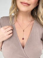 Melania Clara Crystal Connector and Pendant Y Necklace