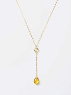 Melania Clara Crystal Connector and Pendant Y Necklace