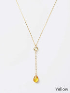 Melania Clara Crystal Connector and Pendant Y Necklace