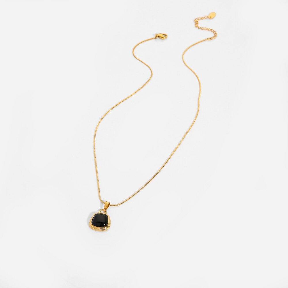 Black Zircon Luxury Pendant Necklace