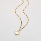 Hexagonal Square Shell Pendant Necklace