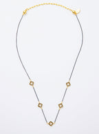 Melania Clara Crystal Clovers Dainty Necklace