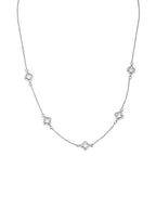 Melania Clara Crystal Clovers Dainty Necklace