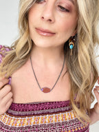 Melania Clara Geometrical Shaped Crystal Pendant Necklace