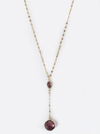 Melania Clara Crystal Connector and Pendant Y Necklace