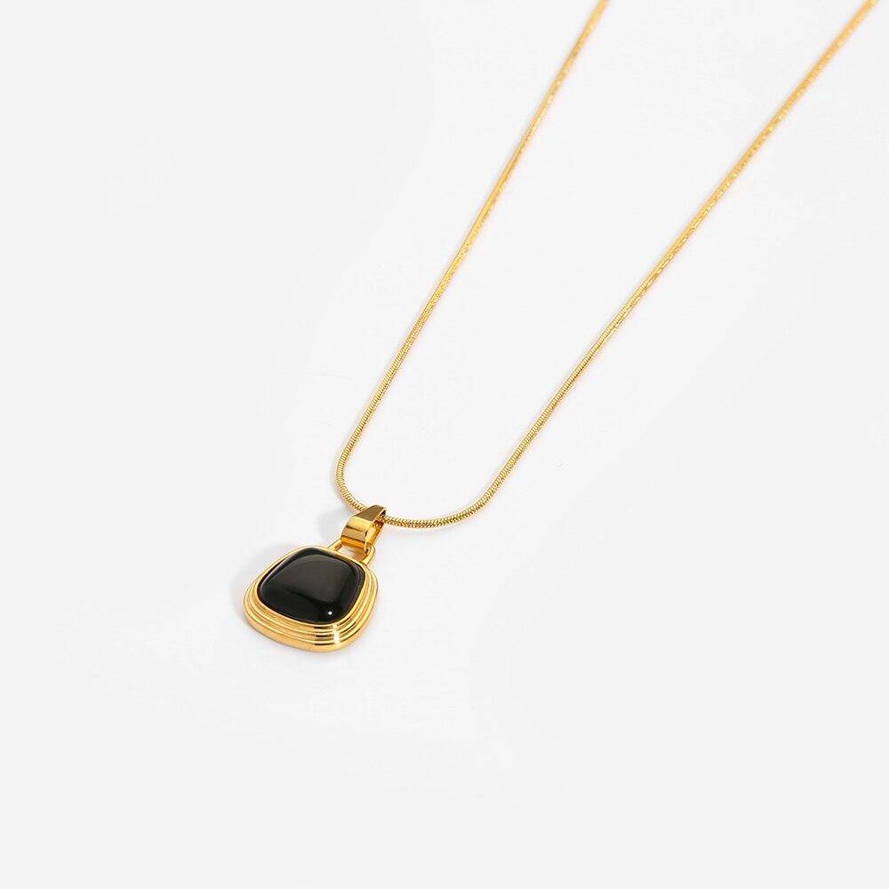 Black Zircon Luxury Pendant Necklace