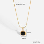 Black Zircon Luxury Pendant Necklace