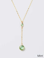 Melania Clara Crystal Connector and Pendant Y Necklace