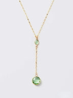 Melania Clara Crystal Connector and Pendant Y Necklace