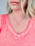 Melania Clara Large Pave Crystal Clover Pendant Necklace