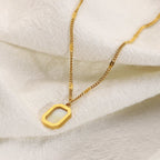 Hexagonal Square Shell Pendant Necklace