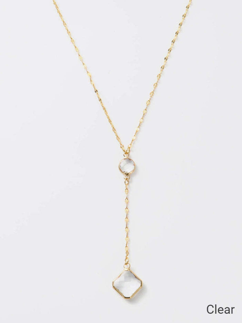 Melania Clara Crystal Connector and Pendant Y Necklace