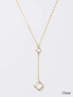 Melania Clara Crystal Connector and Pendant Y Necklace