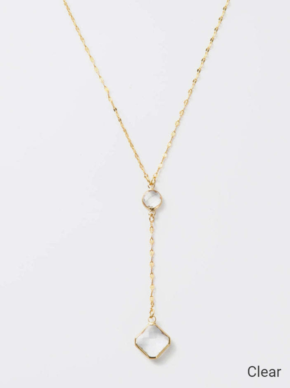 Melania Clara Crystal Connector and Pendant Y Necklace